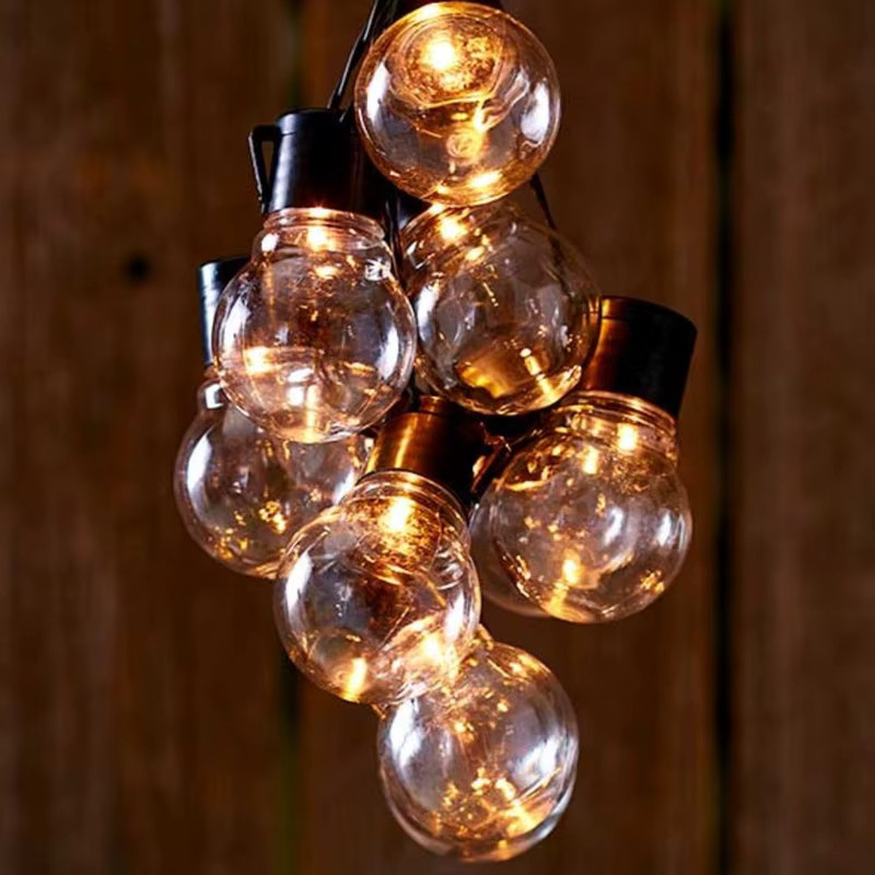 LED Fee Glühbirnen Lichterkette Warmweiß Batteriebetrieben für Garten Hochzeit und Party Dekoration - Bild 2