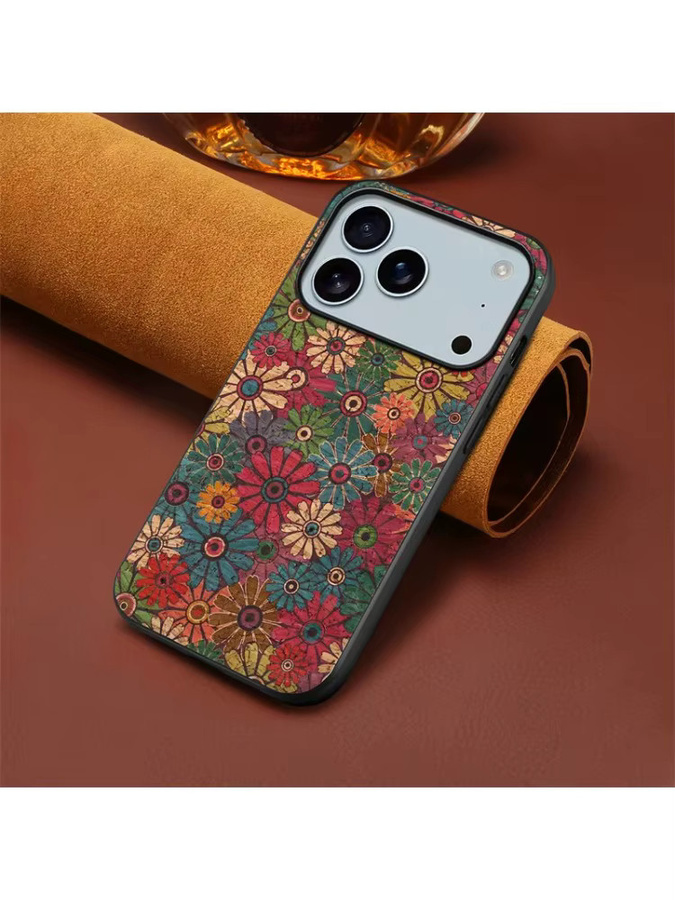 EUCAGR Luxus Leder Handyhülle mit Blumen-Design für iPhone 17, iPhone 17 Air und iPhone 17 Pro Max, stoßfest, Multicolour - Bild 3