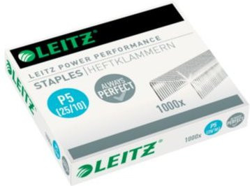 LEITZ Heftklammern Power Performance P5 Typ 25/10 in Silber, 1000 Stück - Bild 1