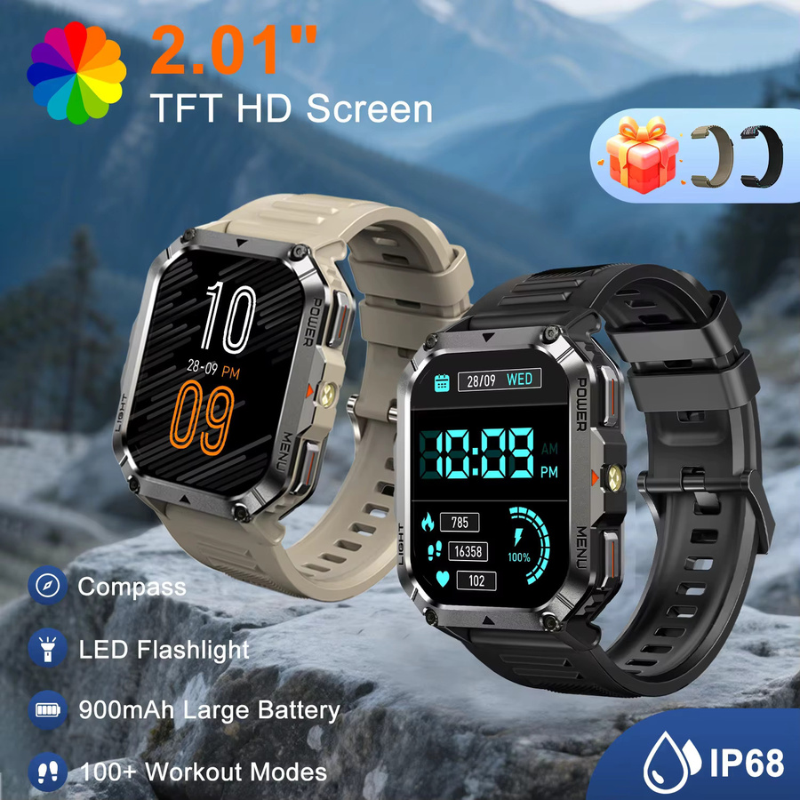 Blackview Smartwatch, Schwarz, Silikon, Unisex - Bild 2
