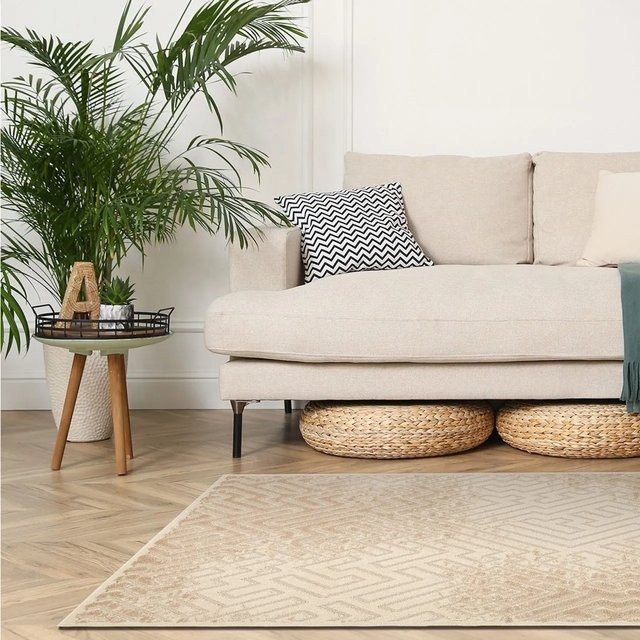 Art Universe Teppich Casablanca Toffee Cream in Beige, Modernes Geometrisches Design, B: 120 cm, T: 170 cm - Bild 1