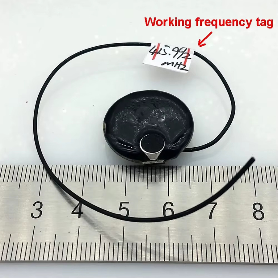 Dykbcells UHF FM Sender 400-470 MHz Mini Drahtloses Mikrofon Audio Pickup für Walkie-Talkie Empfänger in Schwarz - Bild 2