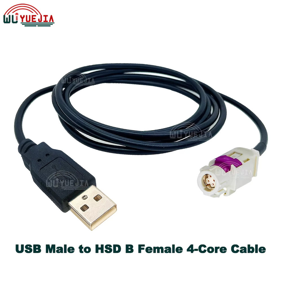 WUYUEJIA LVDS-Kabel für Auto-Head-Unit-Bildschirmsteuerung mit USB-Stecker auf weißem 4-poligem HSD-Buchsenanschluss (Code B) und USB-C Anschluss - Bild 2