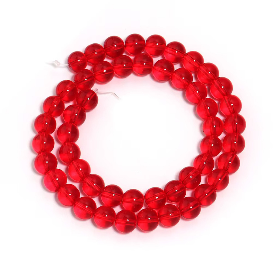 louleur Glasperlen, rote, runde, Distanzperlen, Unisex - Bild 3