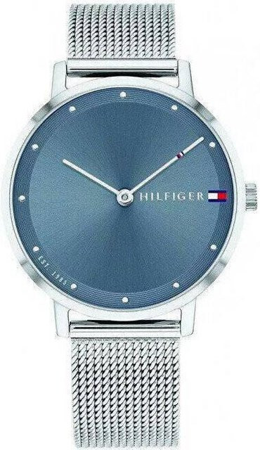 Tommy Hilfiger Damenuhr, Quarz, Edelstahl, Silber, Blau, 35 mm - Bild 1