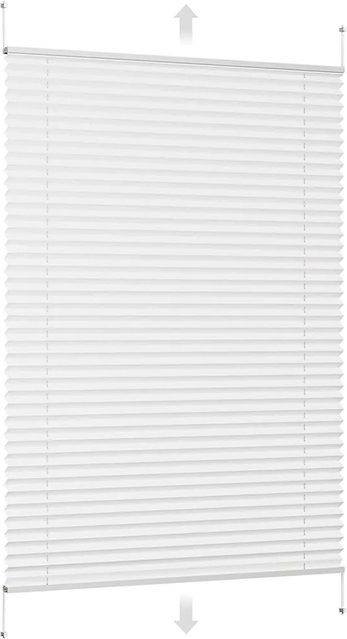 Sekey Plissee Faltrollo Klemmfix ohne Bohren Weiß B: 70 cm, H: 150 cm - Bild 1