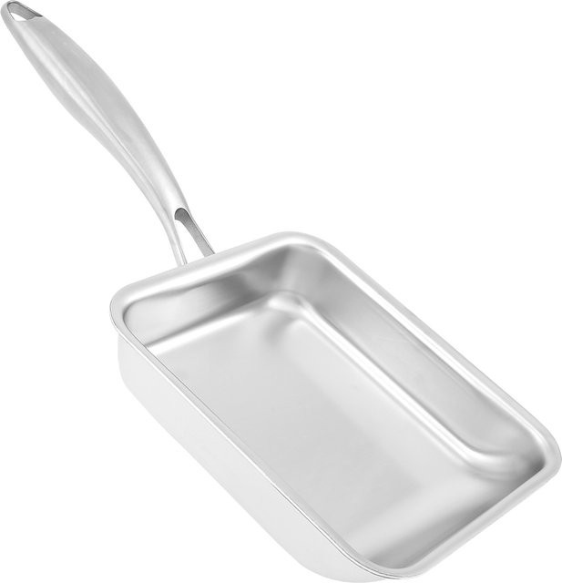 Willstar Tamagoyaki Japanische Omelett-Pfanne aus Edelstahl mit Keramik-Antihaftbeschichtung in Schwarz und Silber - Bild 1