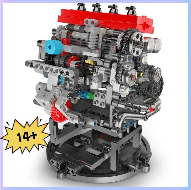 MOLD KING 10235 Technisches MMC L4-Motormodell Baustein Set in Mehrfarbig für Sammler ab 14 Jahren - Bild 1