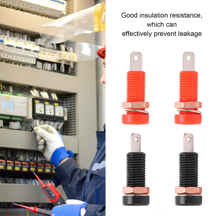 Bananenstecker Buchse mit 4 mm Loch für elektronische Geräte, 30 V-60 V, maximal 24 A, Multicolor - Bild 3