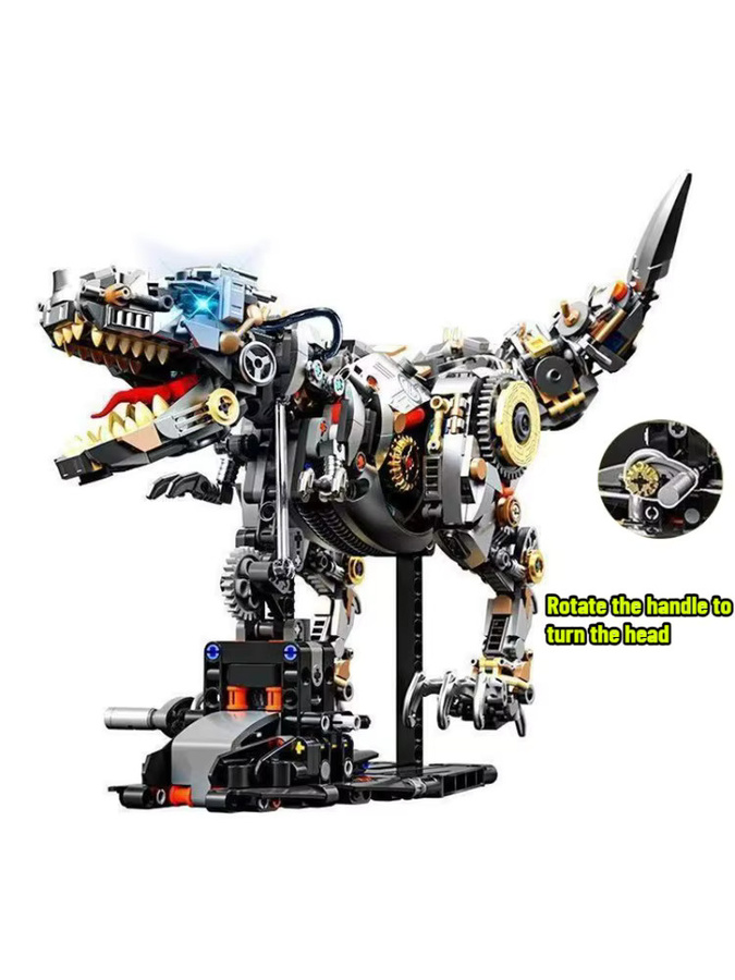 TIANMENG Mechanische Dinosaurier Mantis Wal Hai Pferd, Bausteine, Tier Welt Set, mit Licht - Bild 4