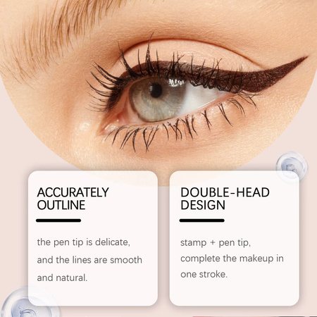 zephoco Eyeliner-Stift, schwarz-braun, wasserfest, Unisex