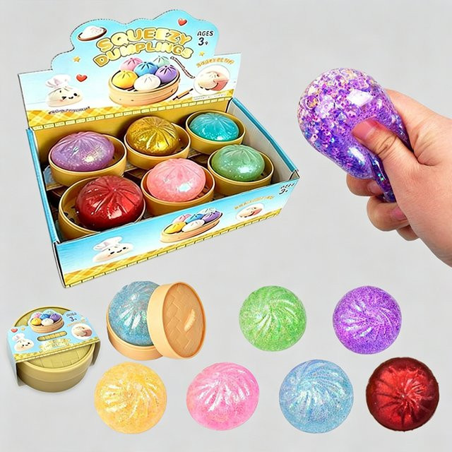 Bandai Glitzernde Dumpling Squishies Überraschungsbox, Quetschspielzeuge, ab 3 Jahren - Bild 1