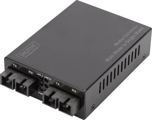 Digitus DN-82024 SC Duplex Medienkonverter 100 MBit/s für Ethernet/LAN in Schwarz - Bild 1