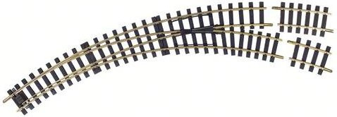 Piko G-Spur Gleis Bogenweiche rechts 30° 15° 921.24mm aus Messing-Legierung und Kunststoff