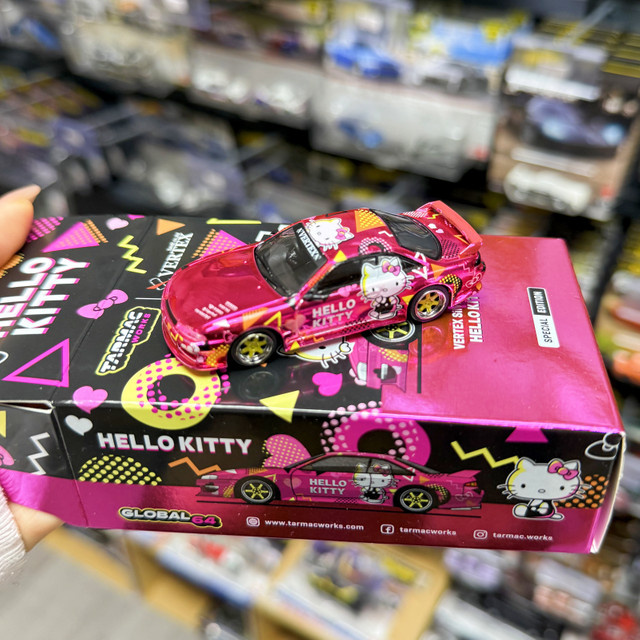 Tarmac Works Vertex Silvia S14 Hello Kitty, Automodell, 1:64, Pink - Bild 1