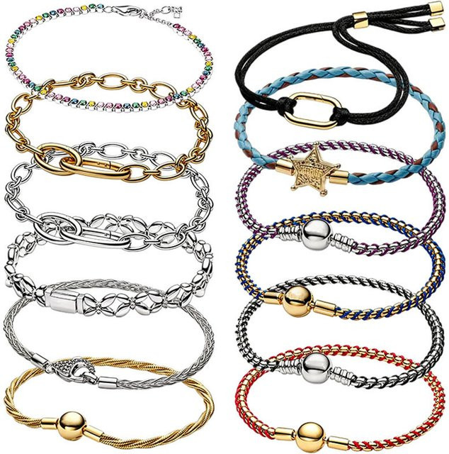 Potdemiel Tennis-Armband 925 Silber, Regenbogen, Damen - Bild 1