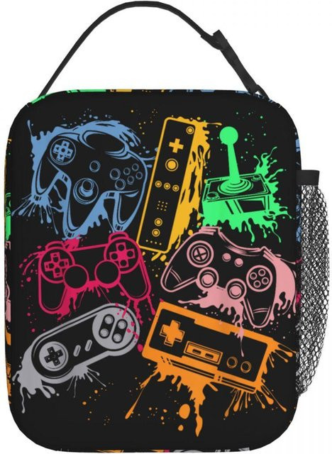 Thermische Lunchtasche im Retro Videospielcontroller Design von Fancy Style Studio, Mehrfarbig - Bild 1