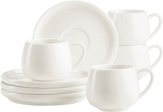 Mäser Espressotassen Set Taya aus Porzellan in Weiß - Bild 1