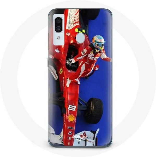 Samsung Galaxy A20e Handyhülle Fernando Alonso Formel 1 Design in Rot und Schwarz - Bild 1