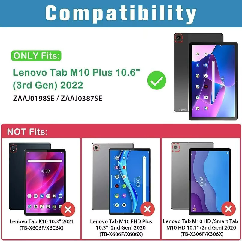 Lenovo Xiaoxin Pad 2022 & Tab M10 Plus 3rd Gen 10,6 Zoll Schutzhülle aus magnetischem PU Leder in Grau inklusive Schutzfolie und Stylus - Bild 2