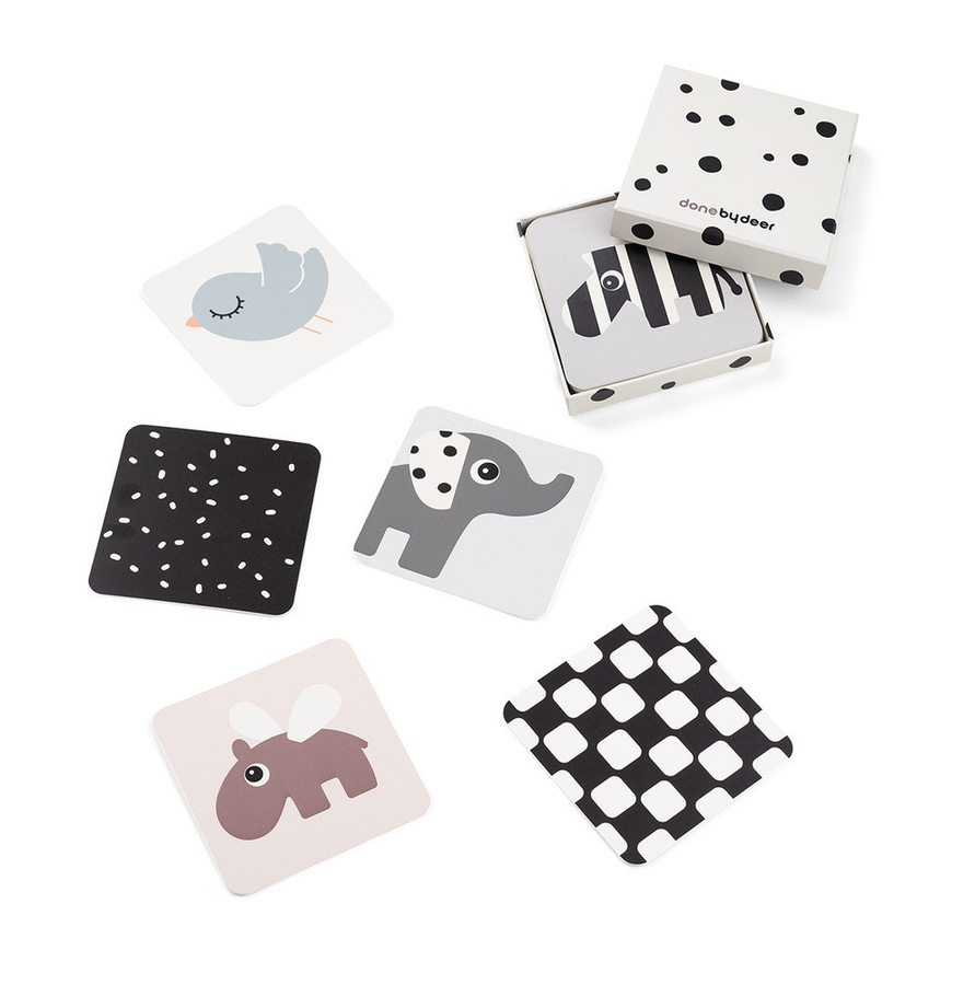Done by Deer Baby Kontrastkarten, 10er Pack, Deer Friends - Bild 1