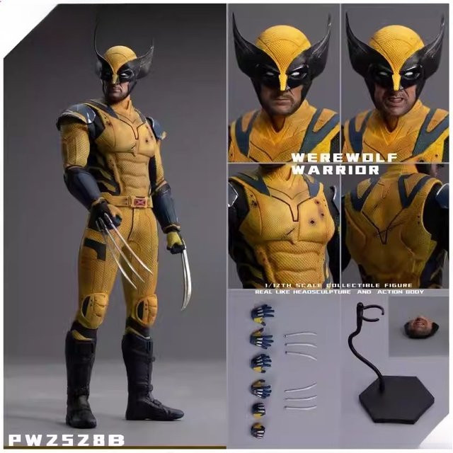 PWTOYS Wolverine Mobile Puppe, Actionfigur, Marvel, Gelb - Bild 1