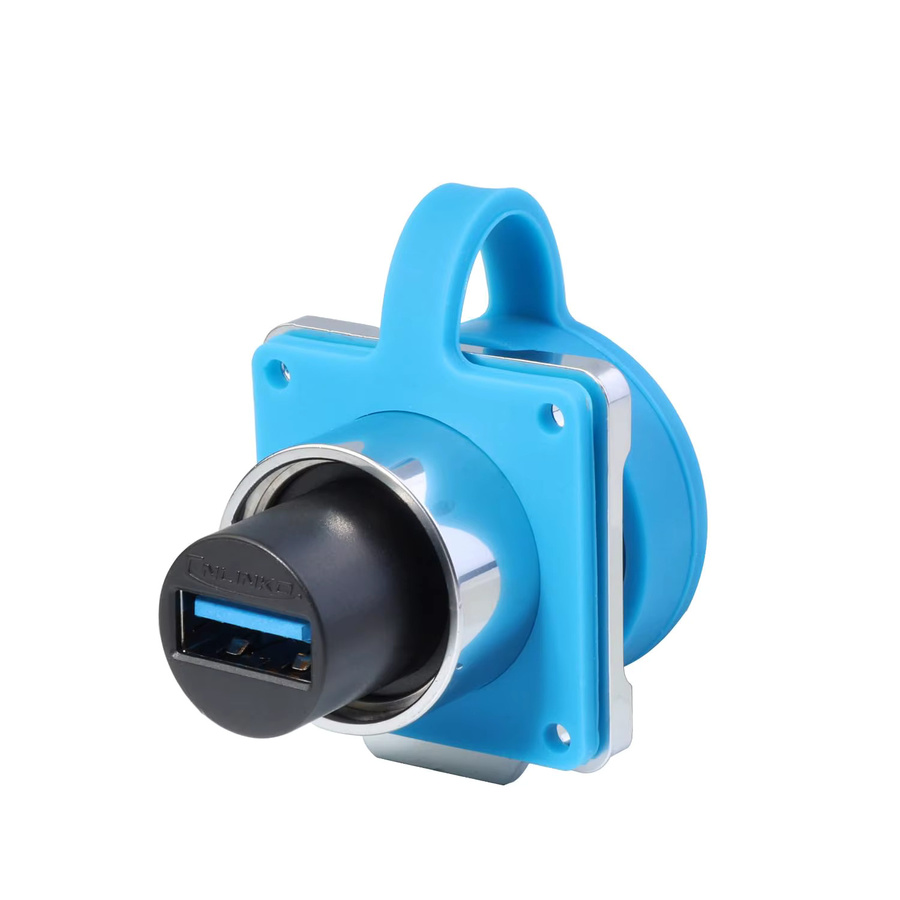 CNLINKO M24 Wasserdichter USB 3.0 Schnelllade- und Datensynchronisierungsstecker in Blau mit 0,5 m Kabel für PC, Telefon und Laptop - Bild 2