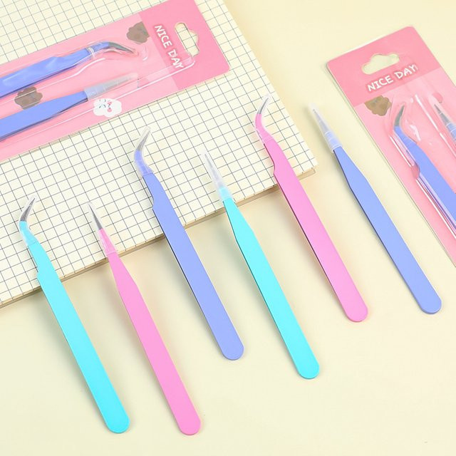 6-teiliges Pinzetten-Set aus Metall in Multicolor für DIY Scrapbooking, Schmuckherstellung und Perlenarbeiten - Bild 1