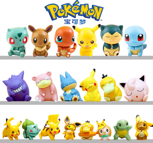 Bandai Pokémon Pikachu Figuren Modellkollektion, 6-8-teiliges Set - Bild 1