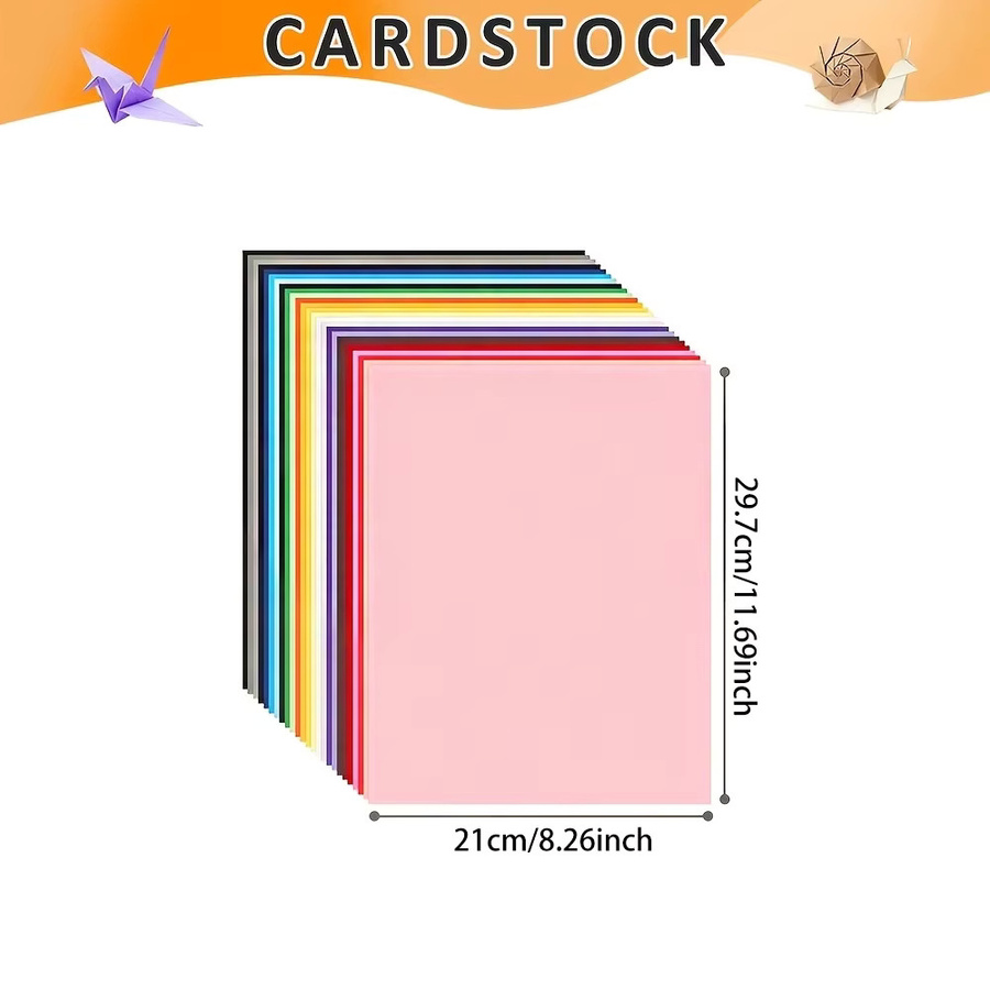 OBESTDA A4 Bastelkarton in 50 Farben, 230 g/m², buntes Papier für Scrapbooking, Origami und DIY-Bastelarbeiten - Bild 2