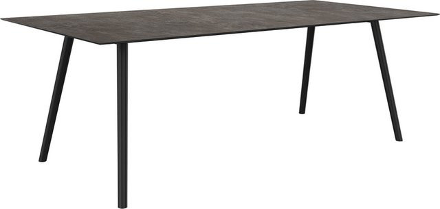 Stern Tisch Interno mit Silverstar 2.0 Stone Platte, Aluminium anthrazit, B: 220 cm, T: 100 cm - Bild 1