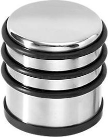 ALCO Türstopper rund aus verchromtem Eisen in Silber, rutschfest mit gummierter Unterseite, Durchmesser: 6,5 cm, Höhe: 7,0 cm - Bild 2
