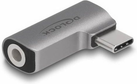 Delock USB-C auf 3,5 mm Klinke Audio Adapter in Silber 64192 - Bild 1