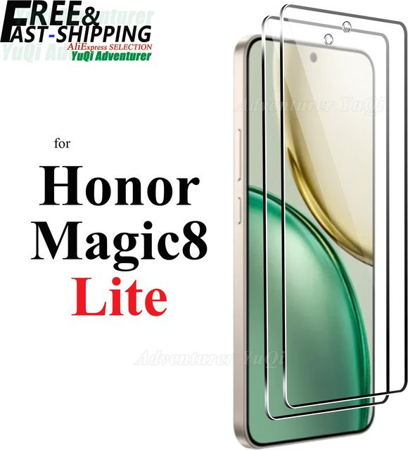 Honor Displayschutzfolie aus gehärtetem Glas für Magic8 Lite 6,79 Zoll, transparent, HD 9H, kratzfest - Bild 1