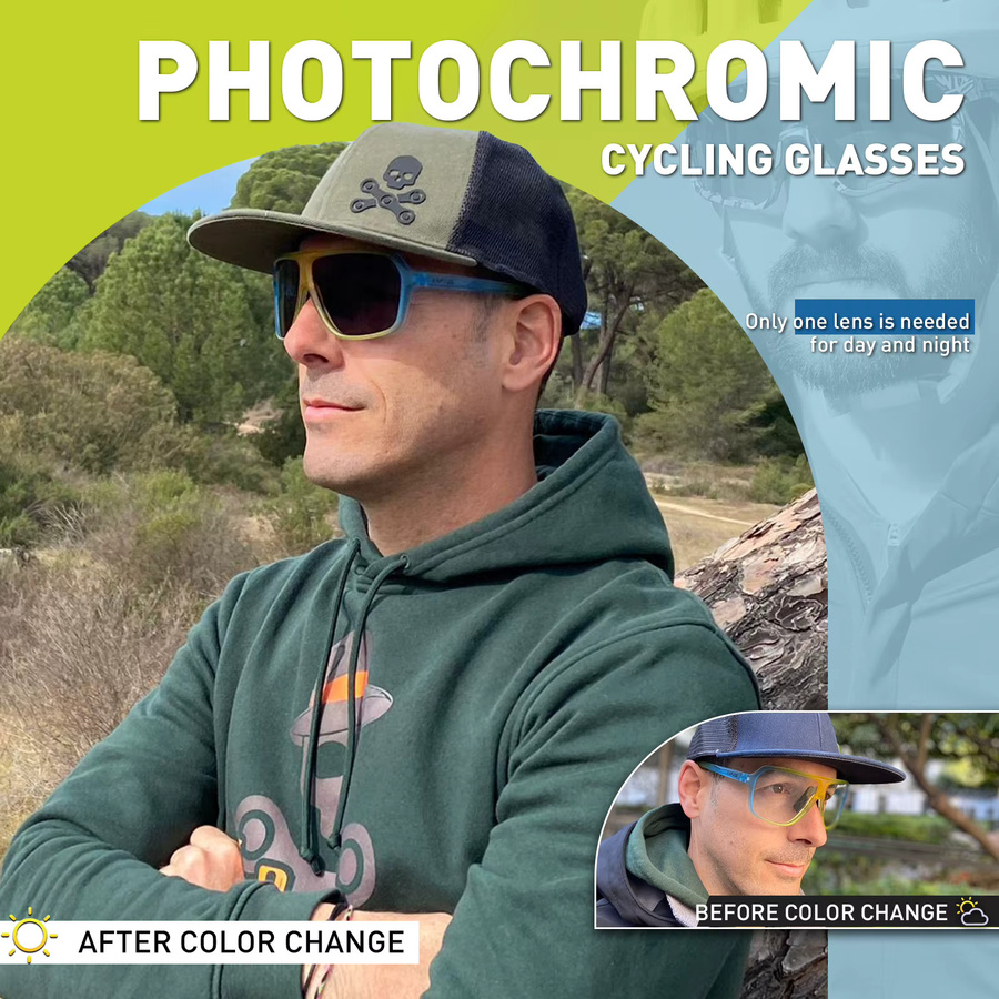 Kapvoe Sportsonnenbrille, photochrom, Vollrand, Kunststoff, Unisex - Bild 3