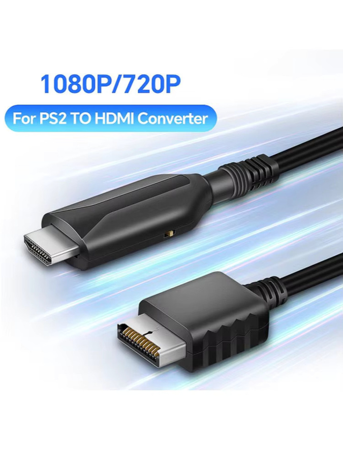 TECTINTER HDMI Konverter Adapter für PlayStation 2 und PS1, Schwarz, kompatibel mit HDTV und PC - Bild 5