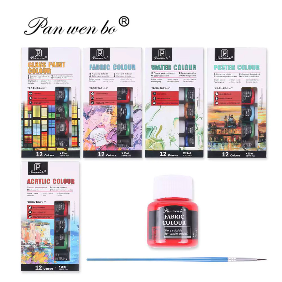 JIANQI Acrylfarben-Set in Multicolour, 6 Farben à 25 ml, wasserfeste Pigmente für DIY-Handwerk, Zeichnen und Malen auf Leinwand oder Steinen - Bild 4