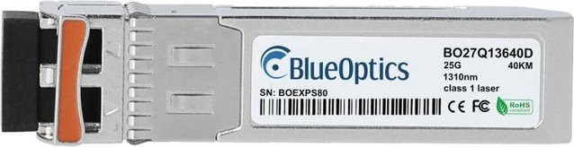 BlueOptics SFP28 Transceiver Singlemode für Alcatel-Nokia 3HE15377AA, 25 Gigabit Highspeed Datenübertragung für Glasfaser Netzwerke, Farbe: Silber - Bild 1