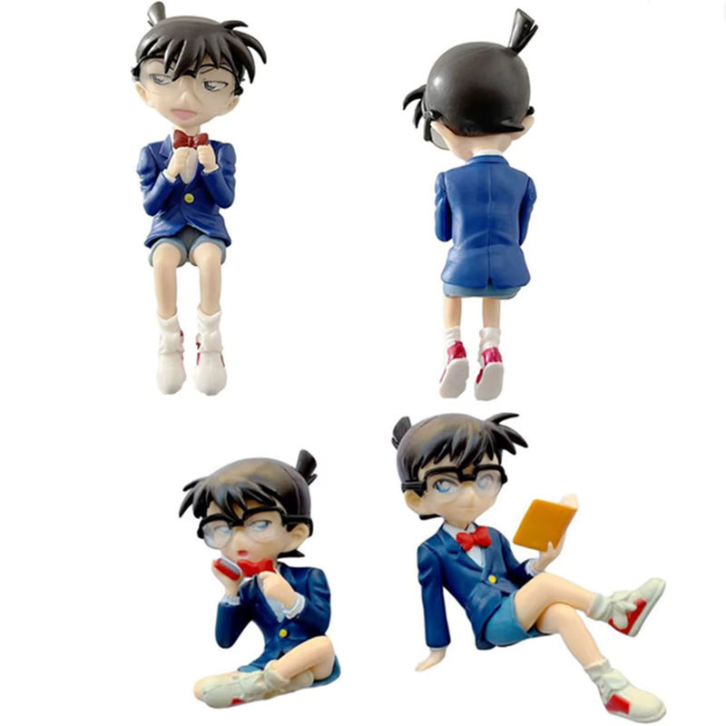 Bandai Anime Detektiv Conan Actionfigur in Blau, Sitzende Pose mit Buch und Telefon aus Kunststoff - Bild 2