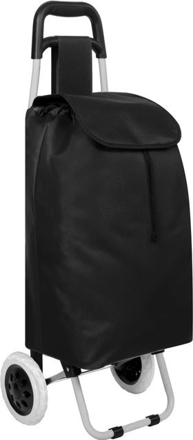 tectake Einkaufstrolley klappbar mit abnehmbarem Bezug in Schwarz, B/T/H: 20 x 35 x 50 cm - Bild 2