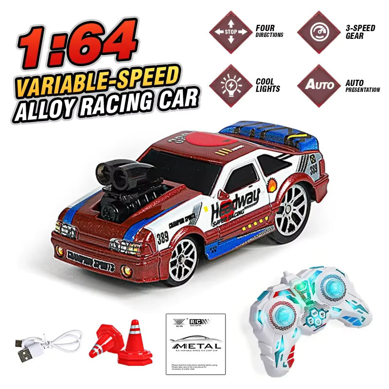 CONUSEA Mini RC Drift Racing Auto, Legierung, 1:64, ferngesteuert - Bild 6