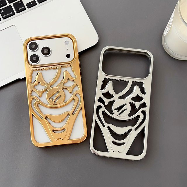 Stoßfeste 3D-Clown-Schutzhülle aus galvanisiertem TPU für Apple iPhone 17 16 15 14 13 Pro Max in Blau mit Wärmeableitung - Bild 1