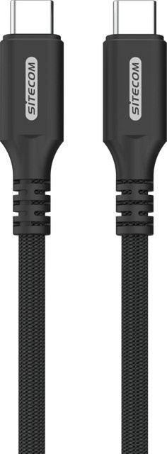 Sitecom USB-C-auf-USB-C-Kabel in Schwarz, 2 m Länge - Bild 1