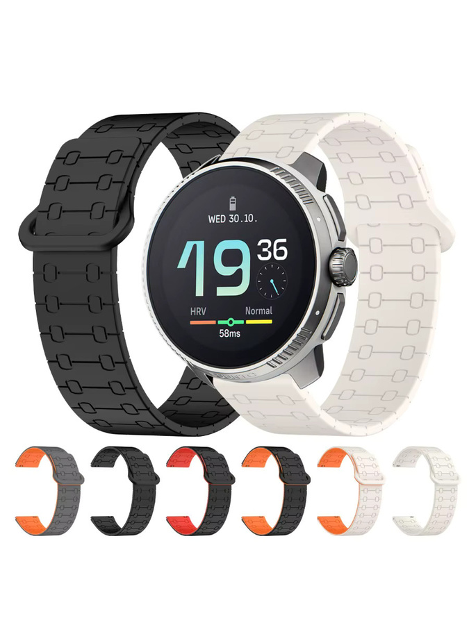 Uhrenarmband Silikon, 22 mm, Weiß, Unisex - Bild 6