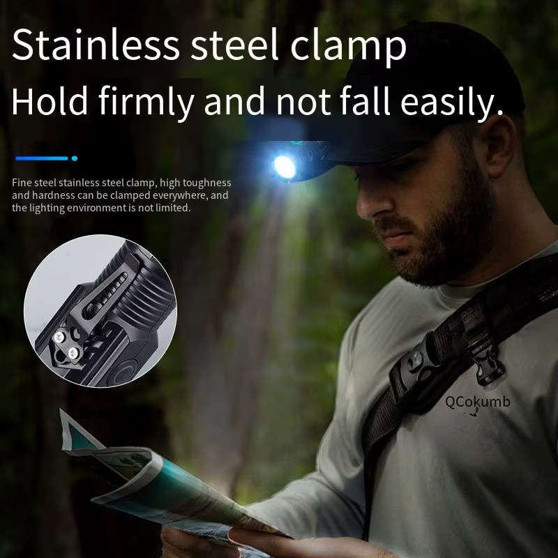 ESMARTER Mini LED-Taschenlampe in Schwarz, wiederaufladbarer Notfall-Scheinwerfer mit Stiftclip aus Metall - Bild 6