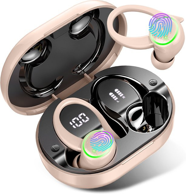 Kuizil Kabellose Sport-Ohrhörer in Pink mit Bluetooth 5.3, 4 ENC-Mikrofon zur Geräuschunterdrückung und IP7-Wasserdichtigkeit als In-Ear-Headset - Bild 1