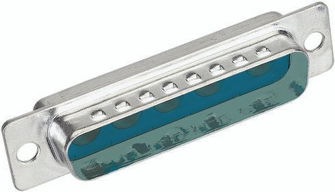 HARTING Steckverbinder 09 69 410 0077 in Grün und Silber mit 7 Polen - Bild 1