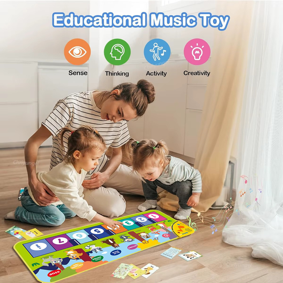 Yunhuisheng Klaviertanzmatte, Musikspielmatte, mit Sound, Bunt / Mehrfarbig - Bild 2