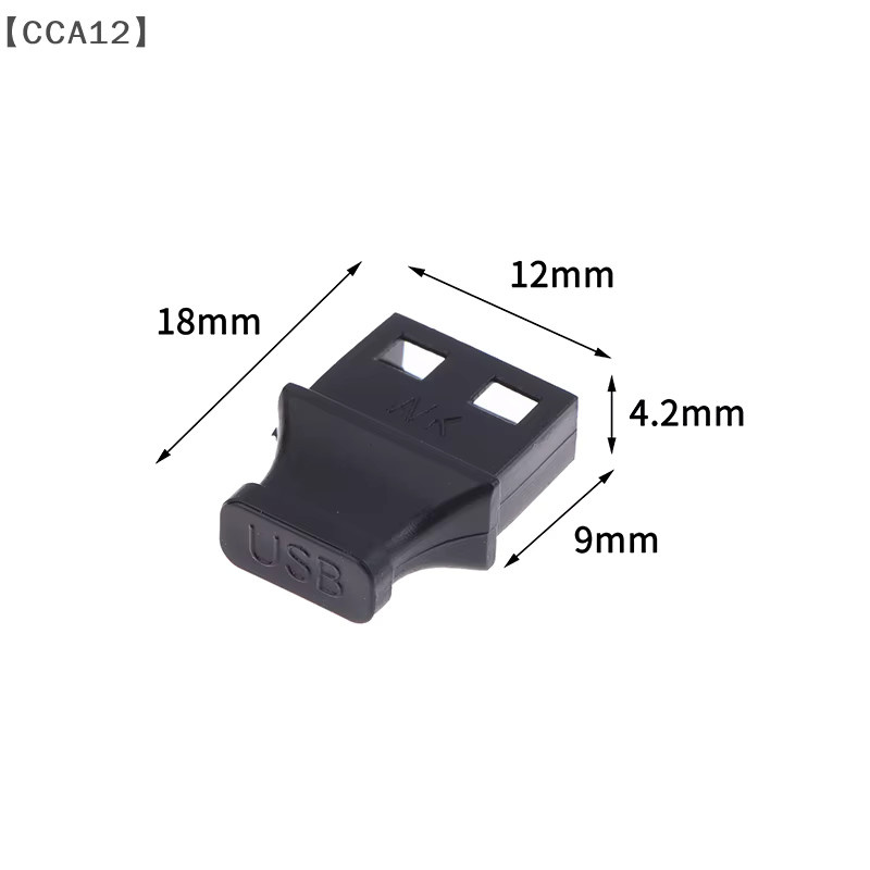 HUXUAN USB-A Staubschutzstecker mit Griff und Abdeckung in Schwarz, 5/10 Stück Set für Laptop und Computer - Bild 2