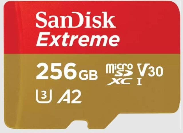 SanDisk Extreme microSDXC Speicherkarte 256GB mit SD-Adapter, V30, A2 - Bild 1